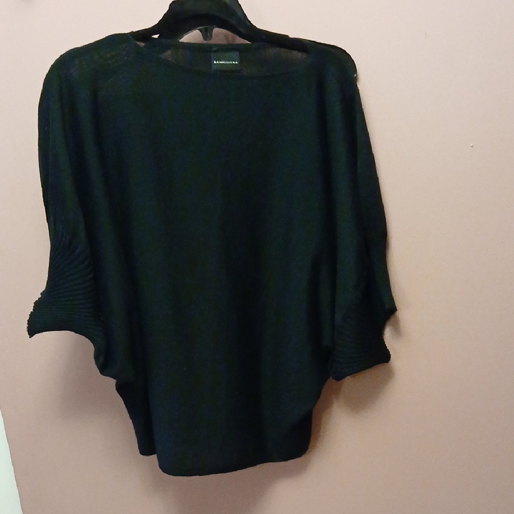 Black Oversized Shrug with Dolman Sleeves